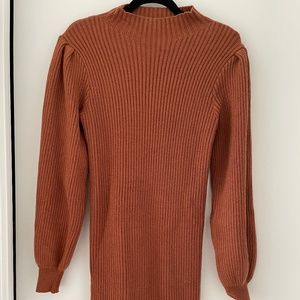 Vici Mock Neck Long Sleeve Sweater Dress